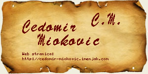 Čedomir Mioković vizit kartica